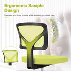Chaise de bureau moderne à dossier bas en maille, avec roulettes, fauteuil de travail pivotant et réglable pour bureau, bureau à domicile, coiffeuse