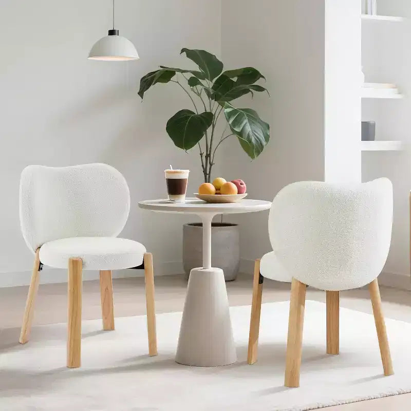 Jolie chaise de coiffeuse avec dossier en forme de cœur, tabouret de maquillage moderne en tissu Teddy pour coiffeuse, bureau, chambre, salle à manger et salon