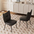 Chaise de salle à manger moderne en cuir microfibre de 19,29 po
