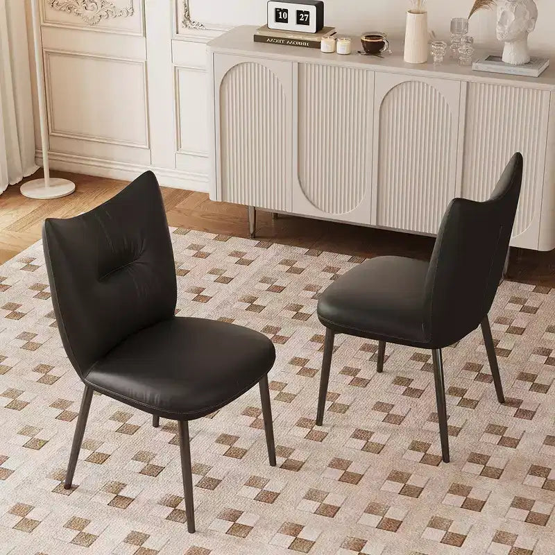 19.29 in. Modern Microfiber Leather Dining Chair