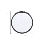 Miroir Mural Rond avec Cadre en Verre Vieilli Couronné Noir de 30