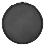 Miroir Mural Rond avec Cadre en Verre Vieilli Couronné Noir de 30
