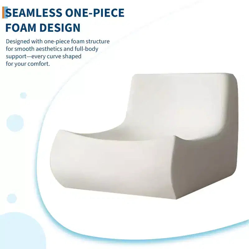 Canapé en tissu bouclette de 69 pouces, pouf double pour deux personnes avec assise profonde, canapés rembourrés pour salon, chambre à coucher, appartement