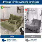 Canapé en tissu bouclette de 69 pouces, pouf double pour deux personnes avec assise profonde, canapés rembourrés pour salon, chambre à coucher, appartement