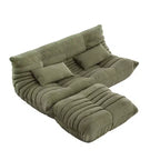 Canapé en tissu bouclette de 69 pouces, pouf double pour deux personnes avec assise profonde, canapés rembourrés pour salon, chambre à coucher, appartement