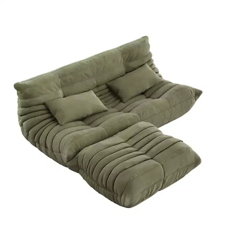 Canapé en tissu bouclette de 69 pouces, pouf double pour deux personnes avec assise profonde, canapés rembourrés pour salon, chambre à coucher, appartement