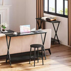 Console étroite à 2 niveaux, Petite table d'entrée, Table de présentation avec étagères, Table de canapé pour Salon Couloir Entrée Hall