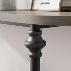 Console, Table d'entrée de 43 po avec rangement, Table de canapé à 2 niveaux avec cadre en métal et MDF, Derrière le canapé - Gris rustique