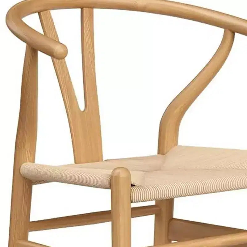 27 Chaise de bar hauteur comptoir en bois massif beige et naturel