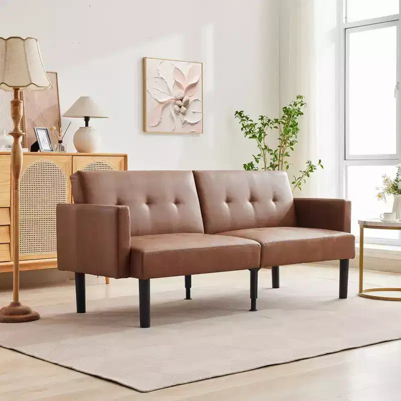 Canapé-lit double, canapé inclinable réglable sur 3 positions, conception surélevée pour un nettoyage facile, canapé pliant moderne pour salon, appartement, bureau