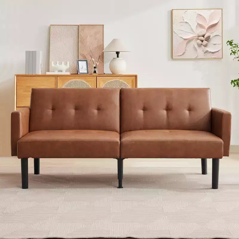 Canapé-lit double, canapé inclinable réglable sur 3 positions, conception surélevée pour un nettoyage facile, canapé pliant moderne pour salon, appartement, bureau