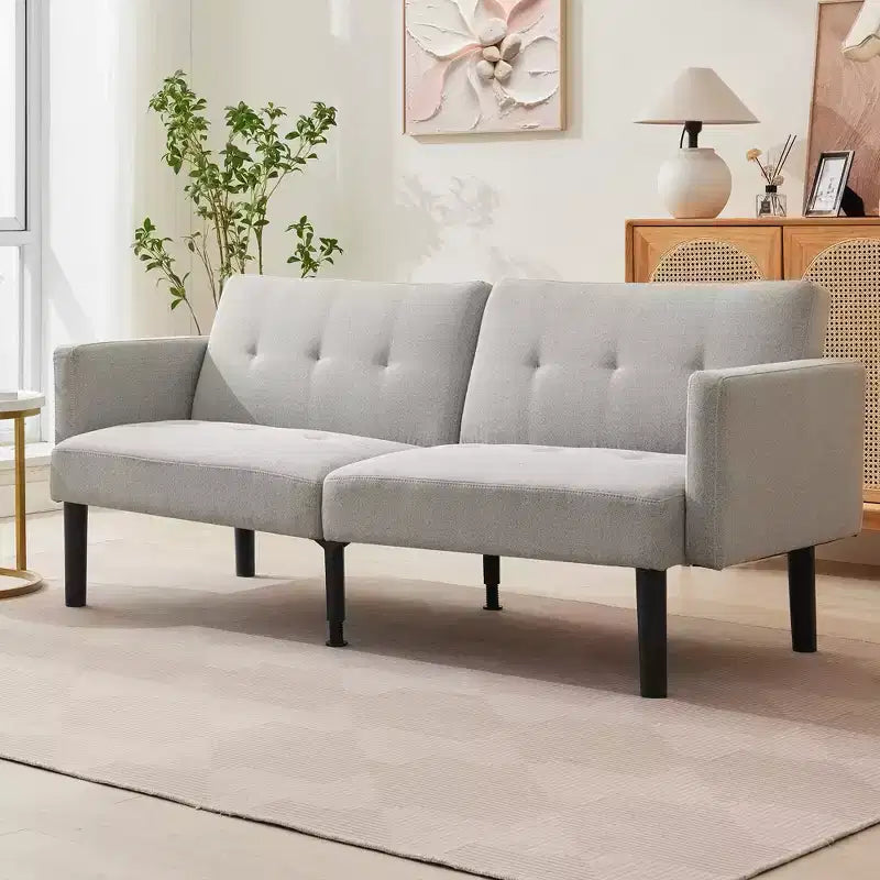 Canapé-lit double, canapé inclinable réglable sur 3 positions, conception surélevée pour un nettoyage facile, canapé pliant moderne pour salon, appartement, bureau