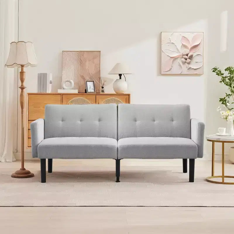 Canapé-lit double, canapé inclinable réglable sur 3 positions, conception surélevée pour un nettoyage facile, canapé pliant moderne pour salon, appartement, bureau