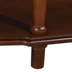 Table console incurvée rétro en bois de 52 po avec étagère ouverte et 2 tiroirs pour le salon et le couloir, cerisier