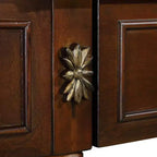 Table console incurvée rétro en bois de 52 po avec étagère ouverte et 2 tiroirs pour le salon et le couloir, cerisier