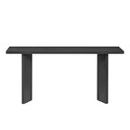 Console minimaliste en bois avec pieds géométriques, Table d'entrée en bois de style ferme pour le salon et l'entrée