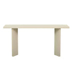 Console minimaliste en bois avec pieds géométriques, Table d'entrée en bois de style ferme pour le salon et l'entrée