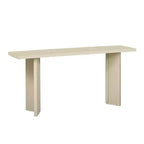 Console minimaliste en bois avec pieds géométriques, Table d'entrée en bois de style ferme pour le salon et l'entrée