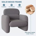 Fauteuil d'appoint moderne, Fauteuil de salon à ossature bois, Fauteuil de lecture confortable pour Salon, Chambre à coucher, Appartement, Coin