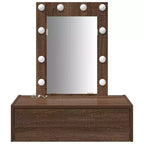 Coiffeuse moderne et minimaliste, élégante avec miroir clair et tiroirs de rangement intelligents pour l'organisation quotidienne