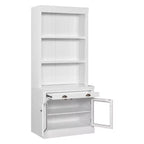 Vitrine moderne avec 2 portes vitrées, étagère réglable et tiroir de rangement