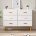 Console avec 6 tiroirs, commode haute de rangement tour pour chambre à coucher, placard, salon, couloir et entrée