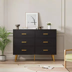 Console avec 6 tiroirs, commode haute de rangement tour pour chambre à coucher, placard, salon, couloir et entrée