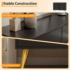 Console avec 6 tiroirs, commode haute de rangement tour pour chambre à coucher, placard, salon, couloir et entrée