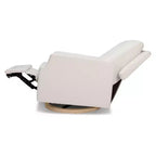 Fauteuil inclinable électrique et fauteuil-planeur pivotant - tissu tissé écologique de couleur crème