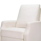 Fauteuil inclinable électrique et fauteuil-planeur pivotant - tissu tissé écologique de couleur crème