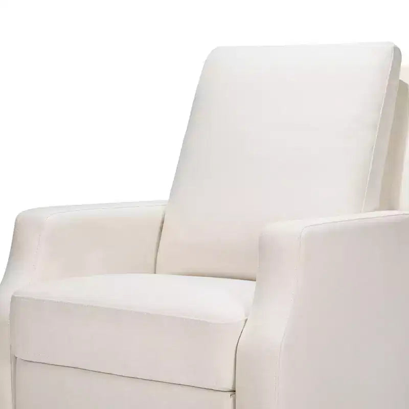 Fauteuil inclinable électrique et fauteuil-planeur pivotant - tissu tissé écologique de couleur crème