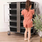 Tour de rangement mobile à 20 compartiments et 20 bacs de rangement, 5x4, Mobilier pour enfants