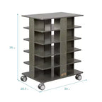 Tour de rangement mobile à 20 compartiments et 20 bacs de rangement, 5x4, Mobilier pour enfants