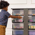 Tour de rangement mobile à 20 compartiments et 20 bacs de rangement, 5x4, Mobilier pour enfants