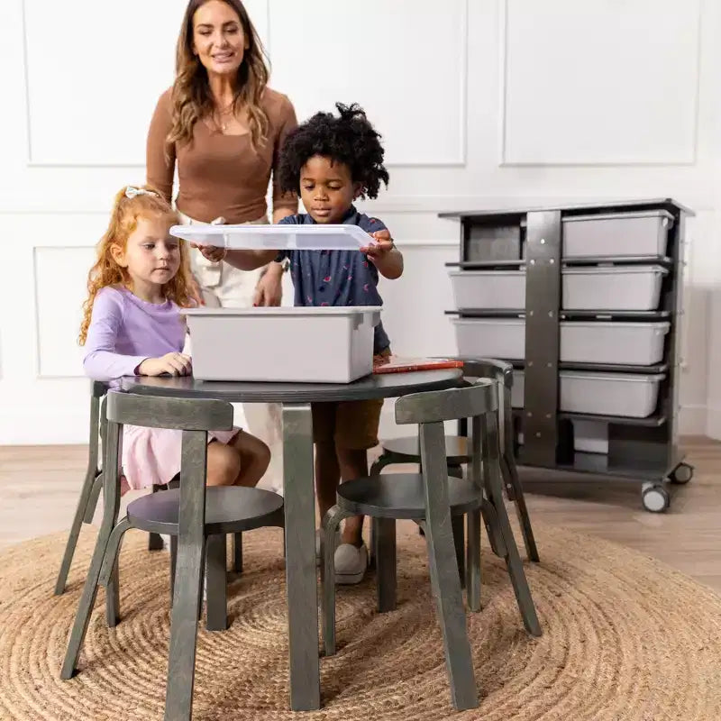 Tour de rangement mobile à 20 compartiments et 20 bacs de rangement, 5x4, Mobilier pour enfants