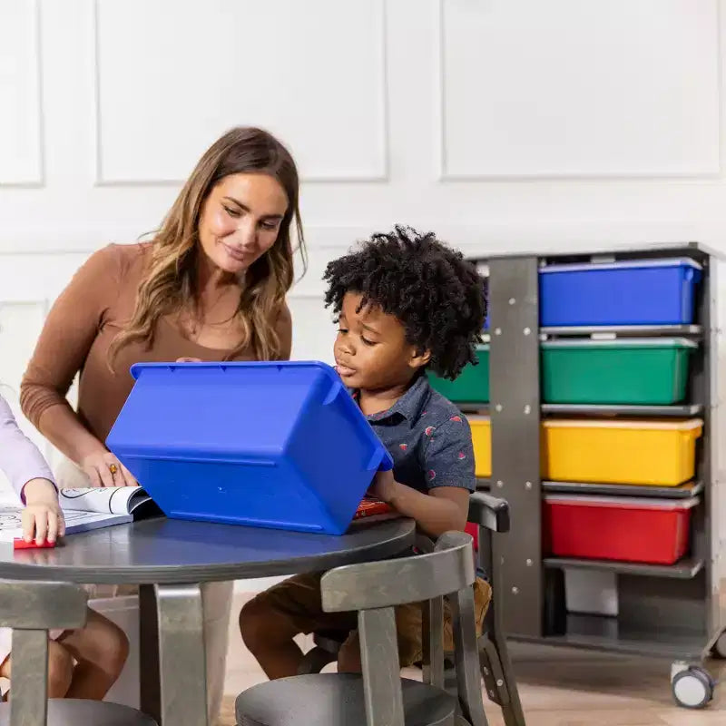 Tour de rangement mobile à 20 compartiments et 20 bacs de rangement, 5x4, Mobilier pour enfants