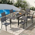 Chaises de patio empilables, chaises de salle à manger d'extérieur en alliage d'aluminium avec accoudoirs, siège large, convenant aux balcons, jardins et arrière-cours.