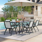 Table de terrasse en aluminium de qualité marine, table à manger extérieure moderne pour restaurants, arrière-cours, bords de piscine