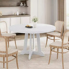 Table à manger ronde pour 4 à 6 personnes, table de salle à manger de 120 cm avec base piédestal en bois (table uniquement)