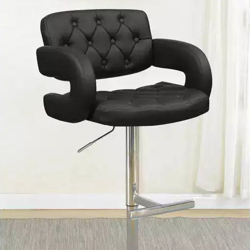 Okak Adjustable Height Bar Stools, 360 Swivel Counter Stools, Upholstered Barstools with Chrome Base for Kitchen&Dining Room