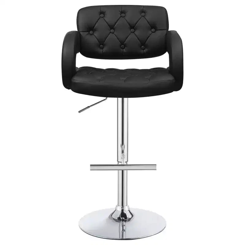 Tabourets de bar réglables en hauteur, tabourets de comptoir pivotants à 360°, tabourets de bar rembourrés avec base chromée pour cuisine et salle à manger