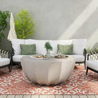 Table Basse Ronde Extérieure 35 Moderne Élégante Étanche et Aucun Assemblage Requis Table Basse d'Extérieur pour Patio, Jardin
