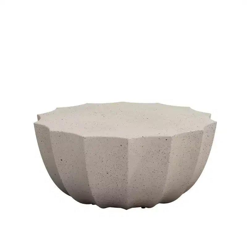 Table Basse Ronde Extérieure 35 Moderne Élégante Étanche et Aucun Assemblage Requis Table Basse d'Extérieur pour Patio, Jardin