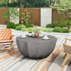 Table Basse Ronde Extérieure 35 Moderne Élégante Étanche et Aucun Assemblage Requis Table Basse d'Extérieur pour Patio, Jardin