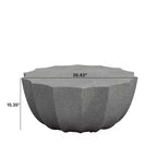 Table Basse Ronde Extérieure 35 Moderne Élégante Étanche et Aucun Assemblage Requis Table Basse d'Extérieur pour Patio, Jardin