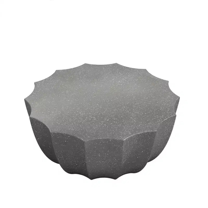 Table Basse Ronde Extérieure 35 Moderne Élégante Étanche et Aucun Assemblage Requis Table Basse d'Extérieur pour Patio, Jardin