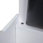 Lit de course pour garçons (taille jumeau), lit en forme de voiture avec lumière LED et dossier rembourré, cadre de lit plateforme en bois pour enfants