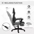 Chaise de bureau inclinable à hauteur réglable avec repose-pieds escamotable