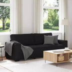 Canapé 3 places Noir 70,9 Tissu