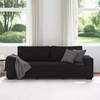 Canapé 3 places Noir 70,9 Tissu